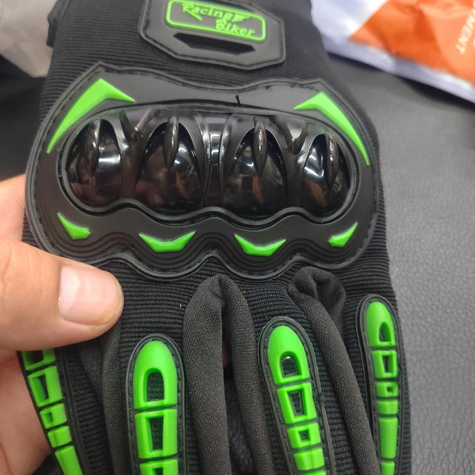 Motorcycle Racing Gloves Fall Protection Men Summer Motocross Protective Gear Breathable Blue Red Grip Palm ﻿ Pi-Mart