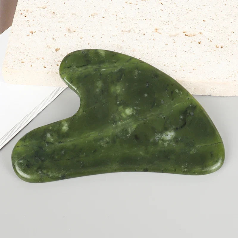Natural Stone Face Care Massager Rose Quartz Amethyst Crystal Facial Gua Sha Tool Skin Massage Mineral Stone Beauty Products Tri Light Beauty