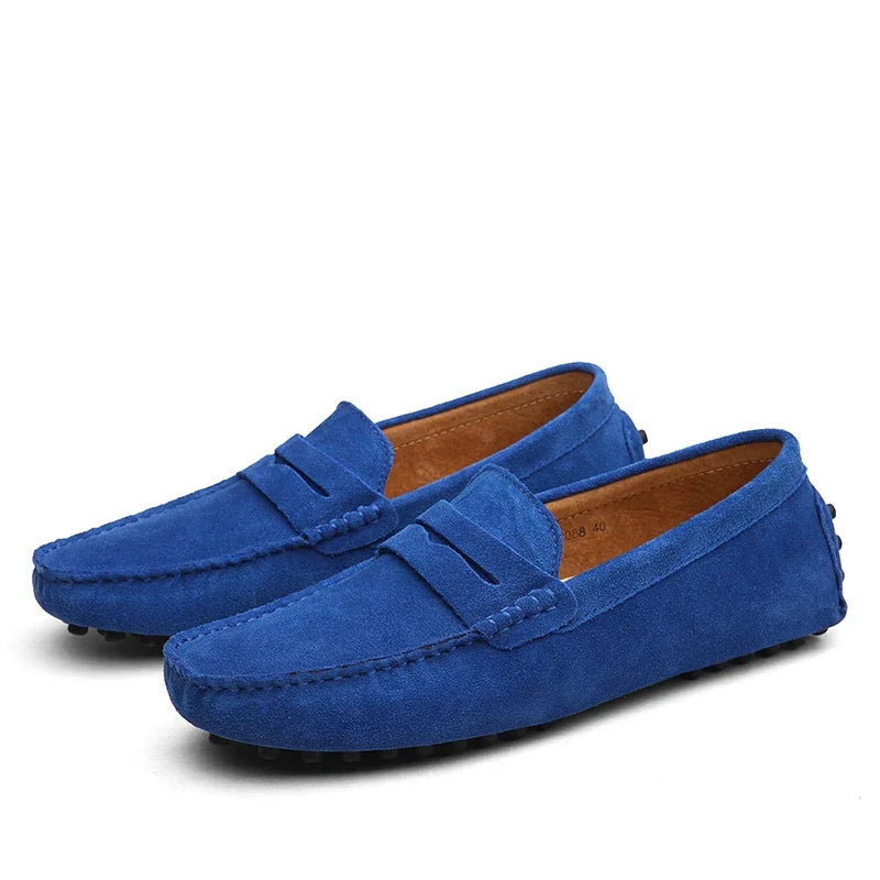 Men Casual Shoes Fashion Men Shoes Handmade Suede Genuine Leather Mens Loafers Moccasins Slip On Men's Flats Male Driving Shoes Pi-Mart