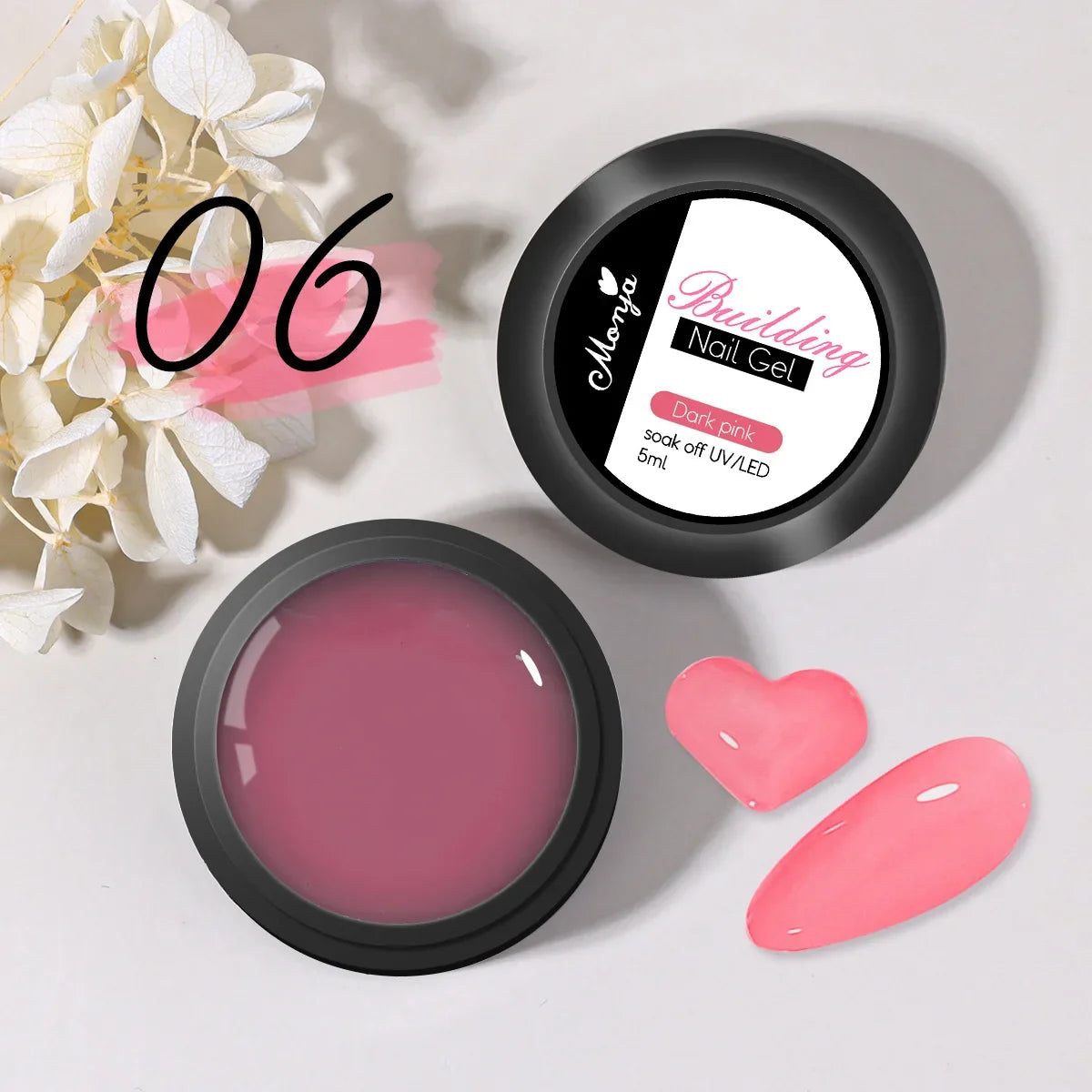 1 Jar White 3D Shaping Carving Non Stick Hand Extension Gel Nail Polish For Flower DIY Nail Art Extension Acrylic Nails Tools Tri Light Beauty