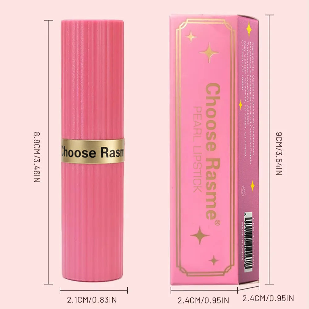 Pearlescent Pink Glitter Velvet Lipstick Metallic Waterproof Long Lasting Matte Shimmer Diamond Lipstick Women Makeup Cosmetic LadyShow.Store