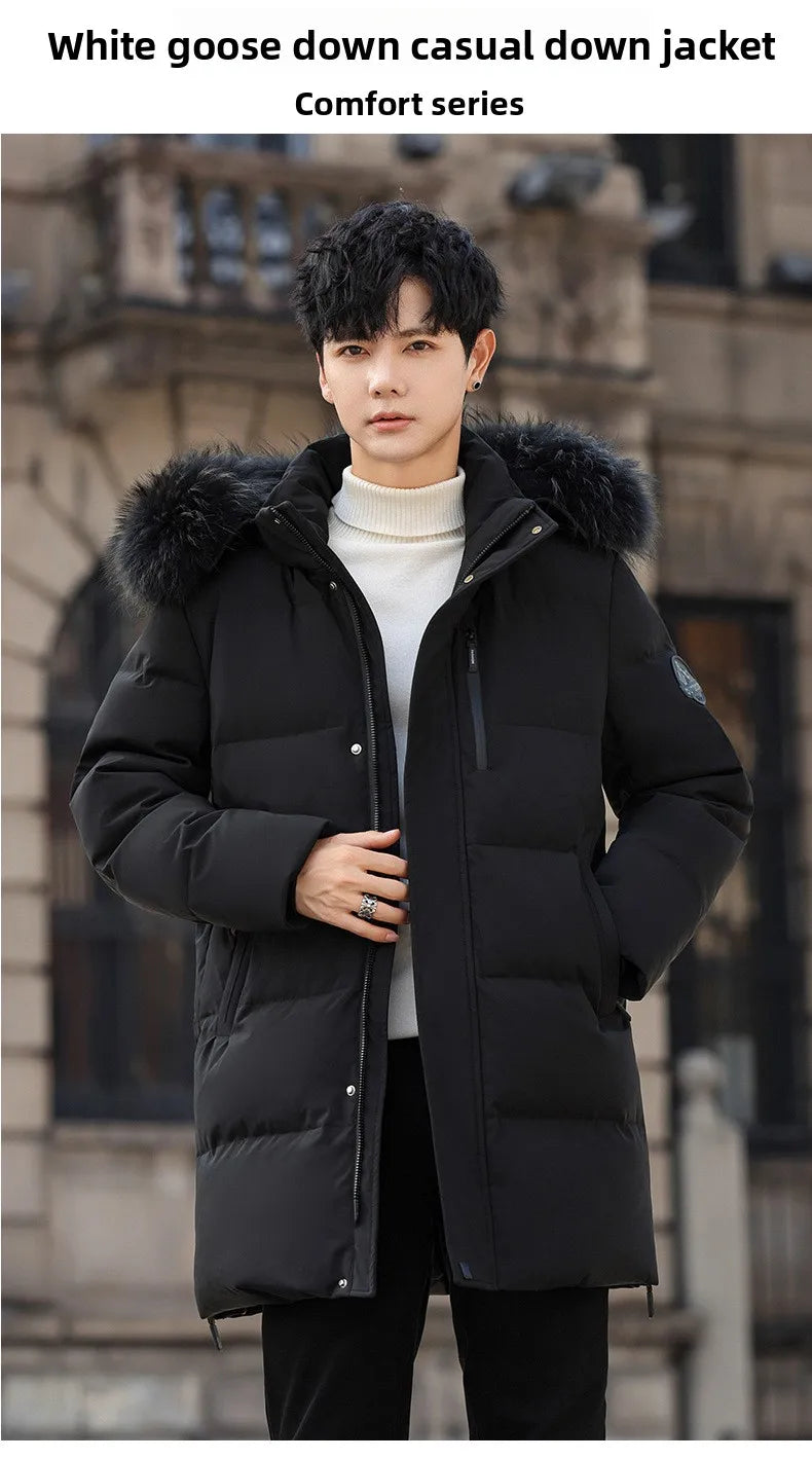 High Brand White Goose Down Jacket Coat Parka Men's Clothing Winter Padded Puffer Jackets Luxury Hooded Padding Outerwear HWY309 Pi-Mart