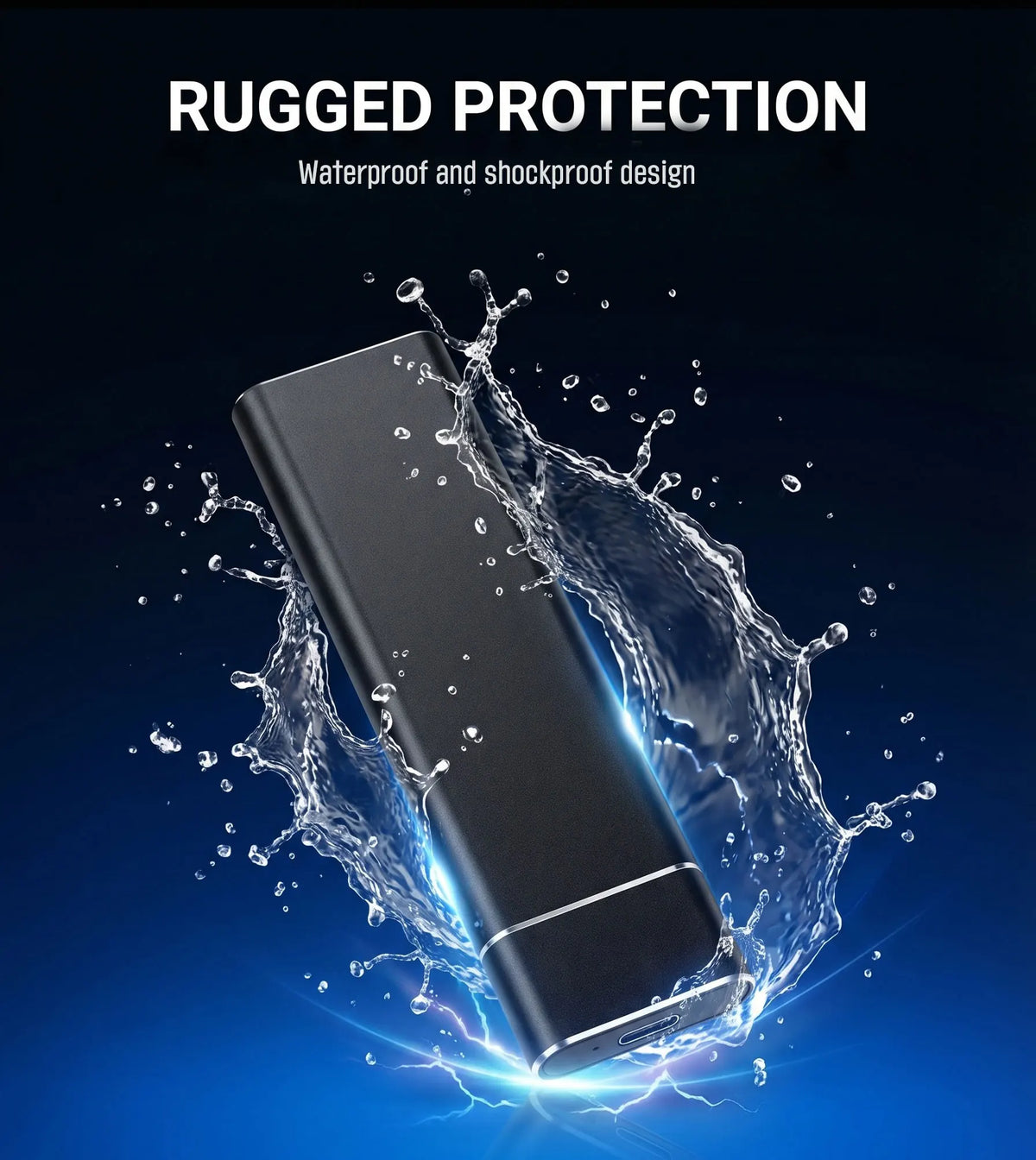 USB 3.1 high-speed external portable hard drive 4TB large capacity portable SSD solid state drive suitable for laptop MAC/PC Pi-Mart
