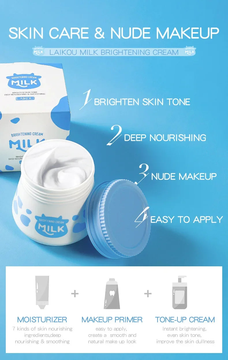 LAIKOU Milk Suyan Carem Anti Wrinkle Whitening Moisturizing Nourish Creams Beauty Aintenance Face Skin Care Cosmetic 55g Pi-Mart