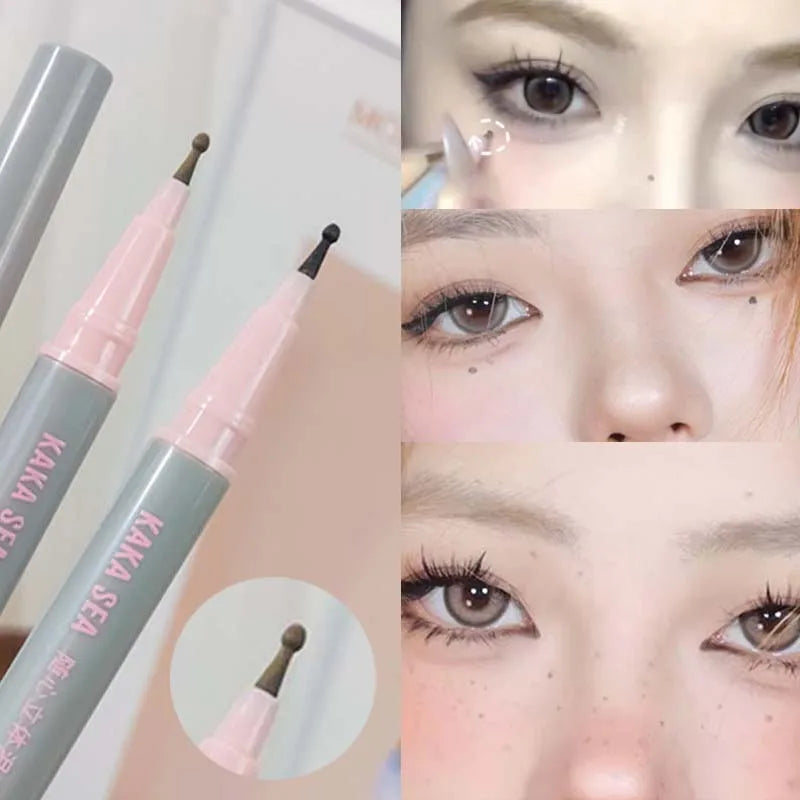 Realistic Natural Freckle Pen Fast Drying Waterproof Lifelike Round Head Freckle Spot Stamp Lasting Non-fading Dot Mole Make Up Pi-Mart