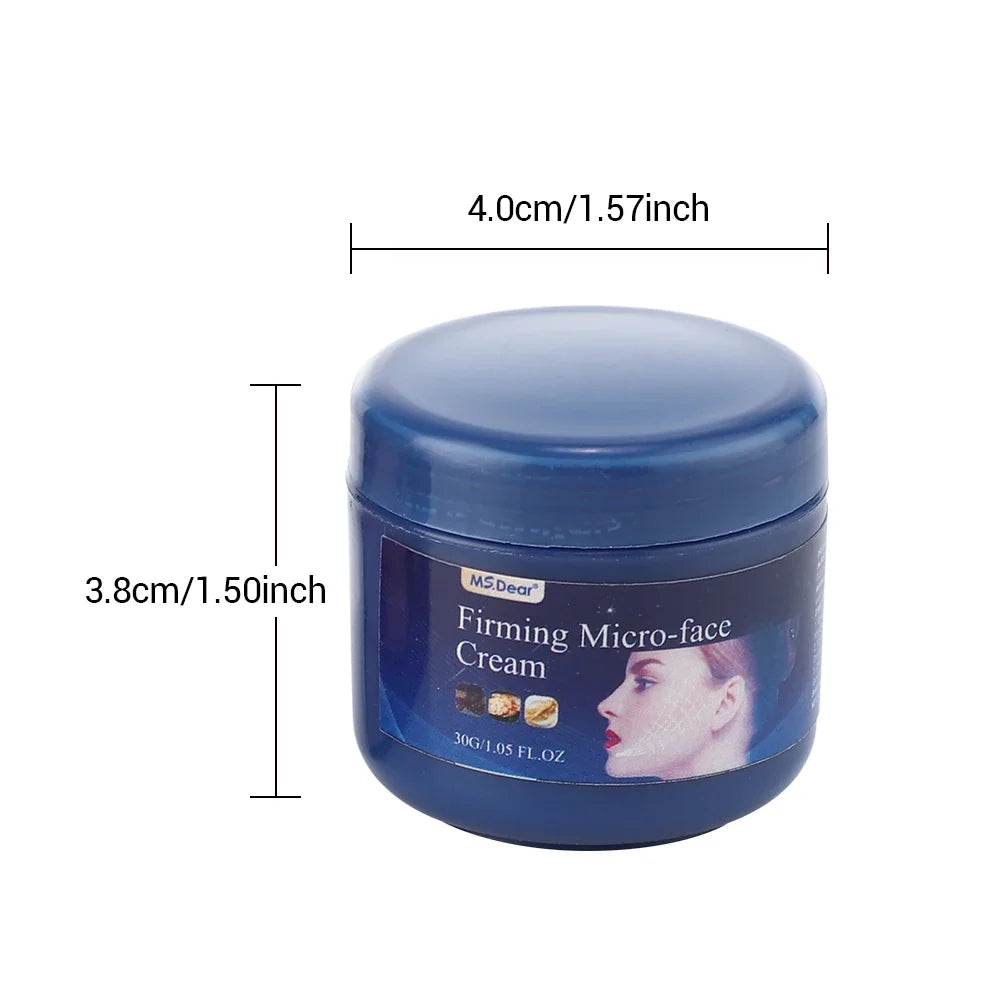 Micro-face Firming Cream Tightens Contours Face V Line Shape Masticatory Muscles Jowls Fat Burning Anti-Aging Essence Skin Care Tri Light Beauty