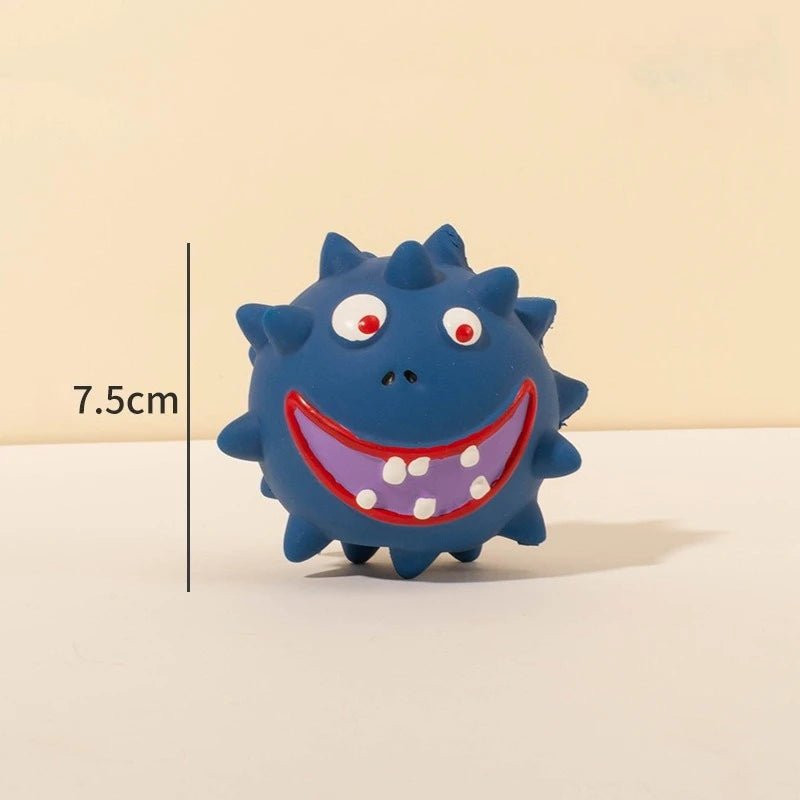Cute Cartoon Big-Eyed Dog Sound Dog Toy Eco-Friendly Latex Interactive Pet Toy Ball Fun To Relieve Boredom Pi-Mart