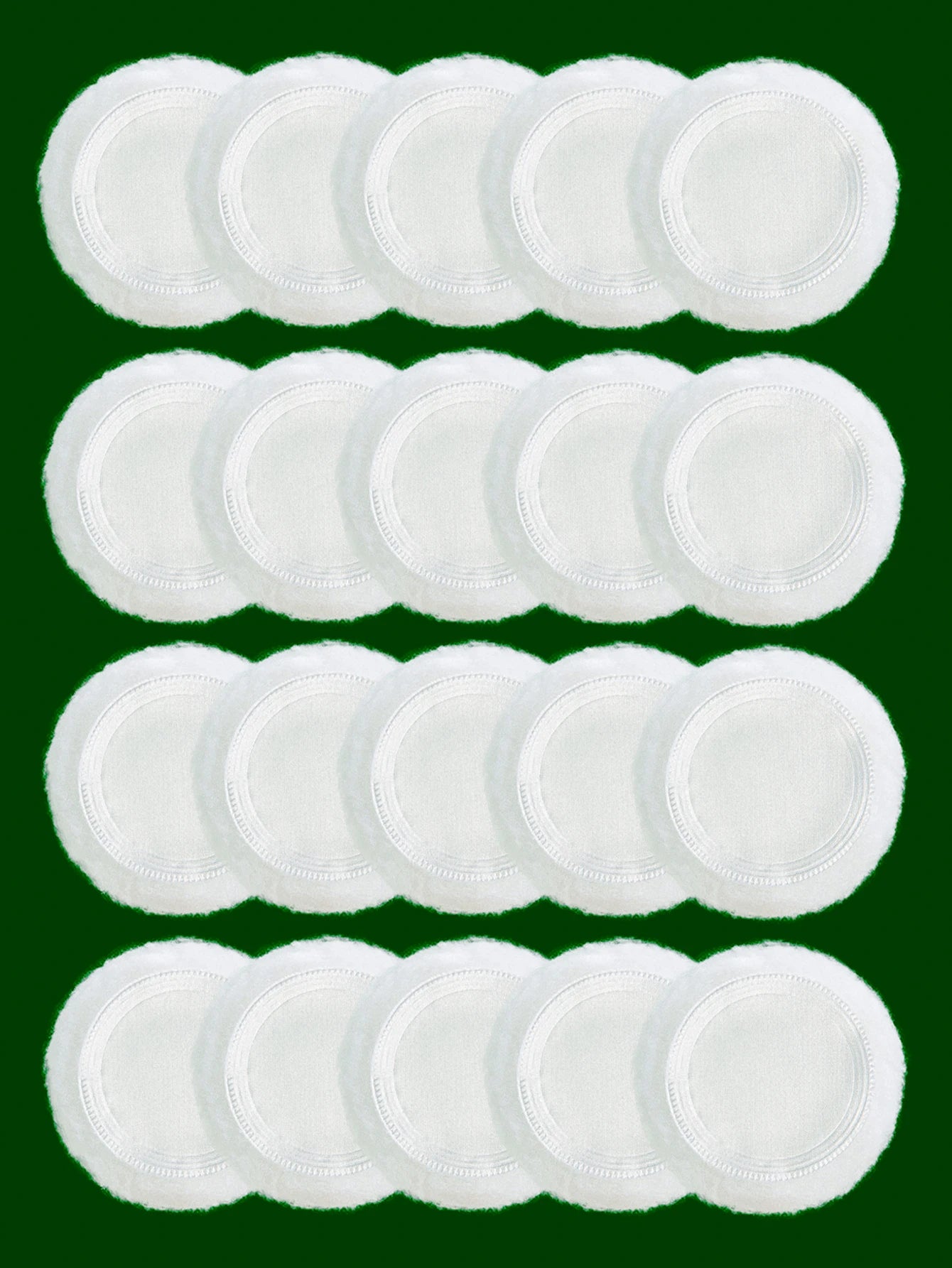 2-5-10-20Pcs Portable and Practical High-Grade White Round Powder Puff for Base and Fixing Makeup Pi-Mart