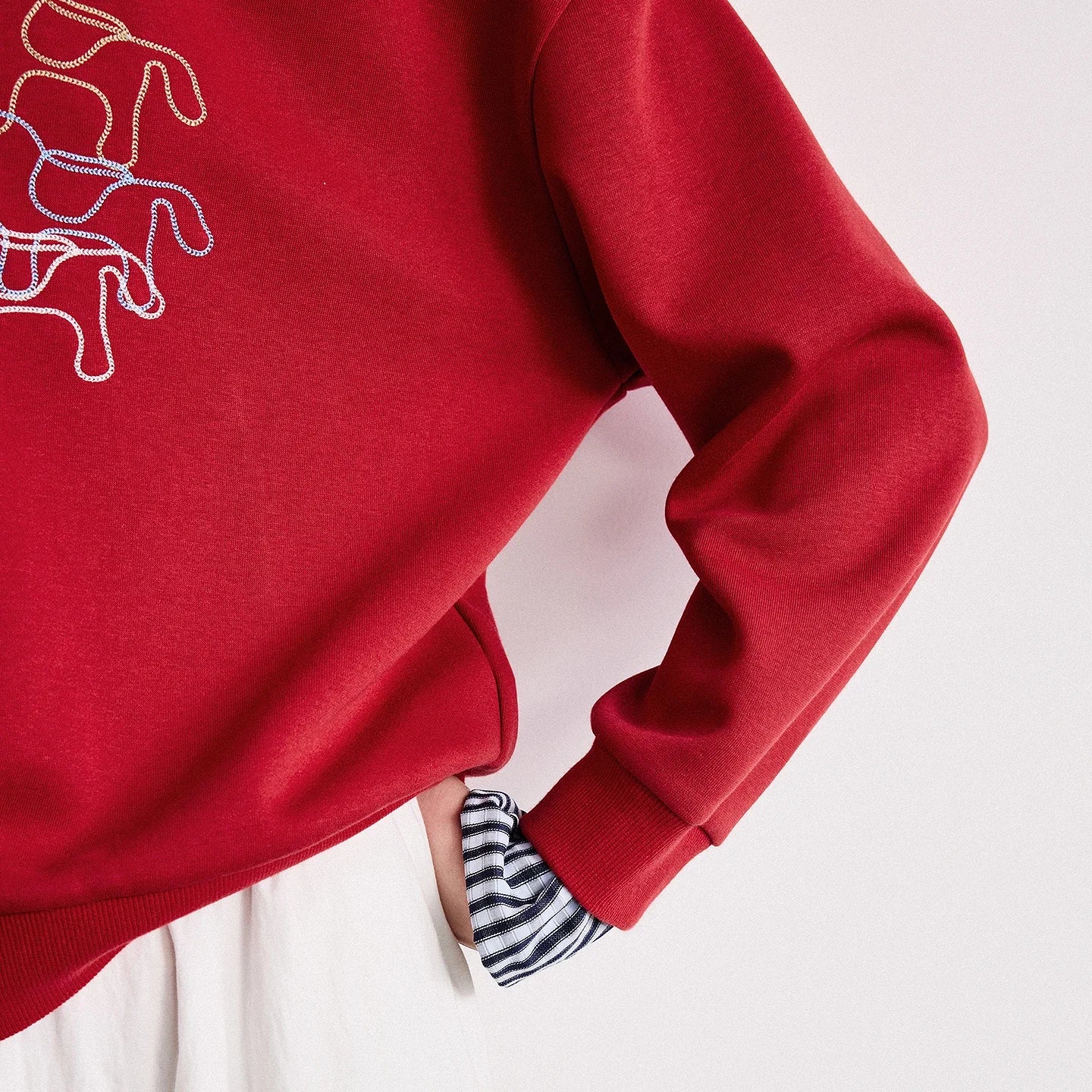 TOYOUTH Women Crewneck Patchwork Plaid Fake Two-Piece Pony Embroidery Loose Sweatshirt 2026 Spring New Tops LadyShow.Store