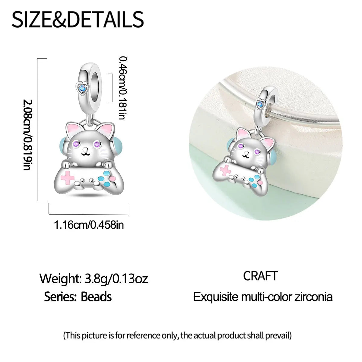 Attractive pendant featuring an animal - a baby elephant, a cat, a swan. Beaded DIY jewelry for a bracelet accessory. Pi-Mart