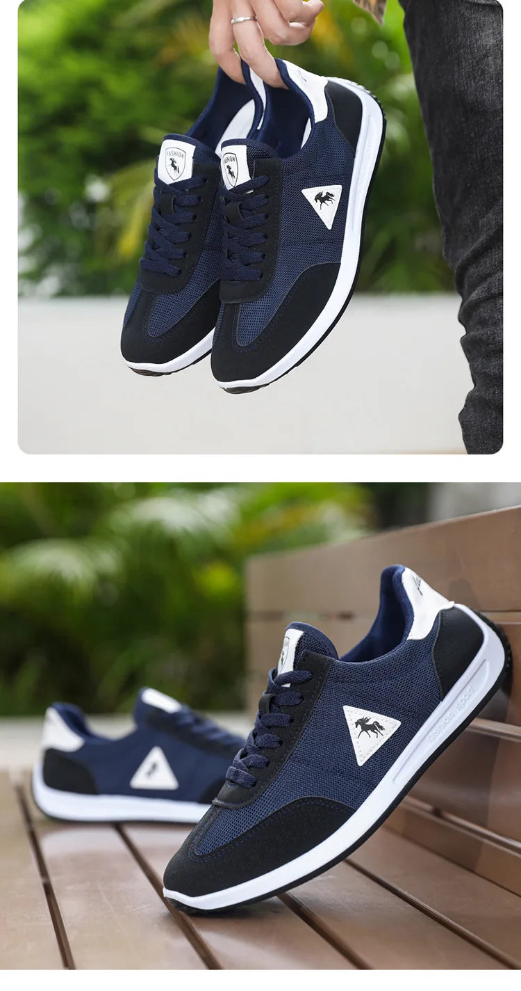 New 2026 Men's Casual Comfortable Breathable Sports Shoes Lightweight Anti-slip Wear-resistant Canvas Low-top round Toe Slip-On Pi-Mart