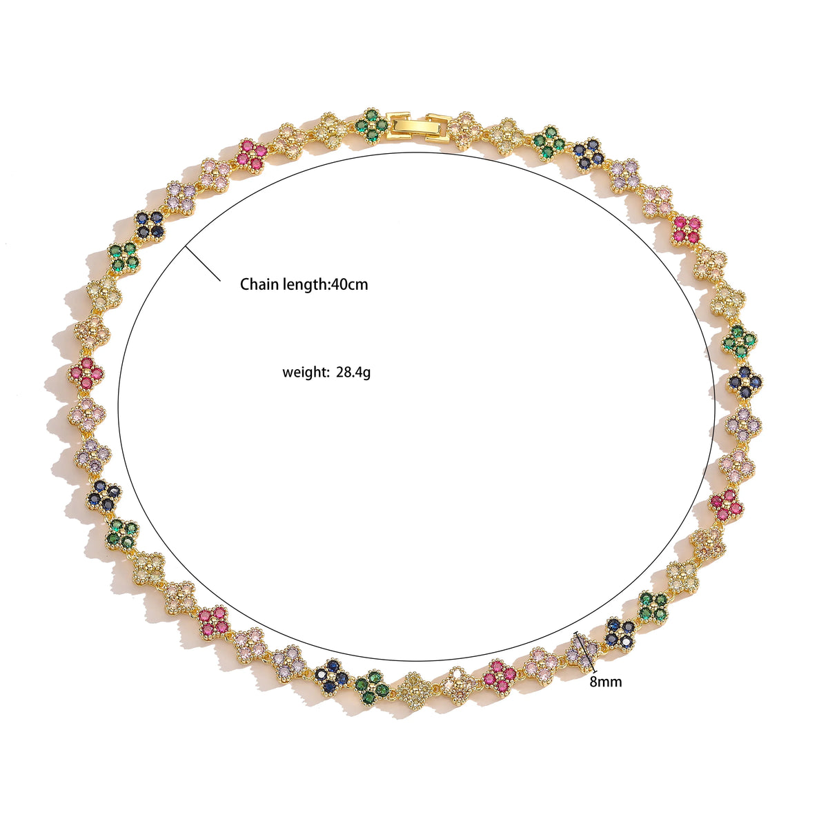 HECHENG,AAAAA Brass 18K gold-plated Flower Necklace Bracelet Jewelry Set ，for Christmas gift for women and best friend Pi-Mart