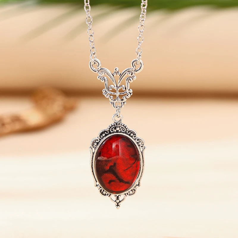 Gothic Vampire Cameo Pendant Choker Velvet Necklace for Women Fashion Pagan Witchcraft Jewelry Female Gifts Creative Punk Choker Pi-Mart