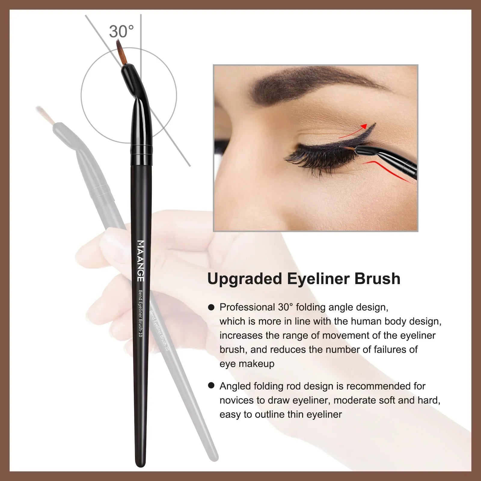 MAANGE Professional Gift Box 25 Pieces Makeup Brushes Kit Face Eye Beauty Brushes For Foundation Conceal Eyeshadow Contour Brush Tri Light Beauty