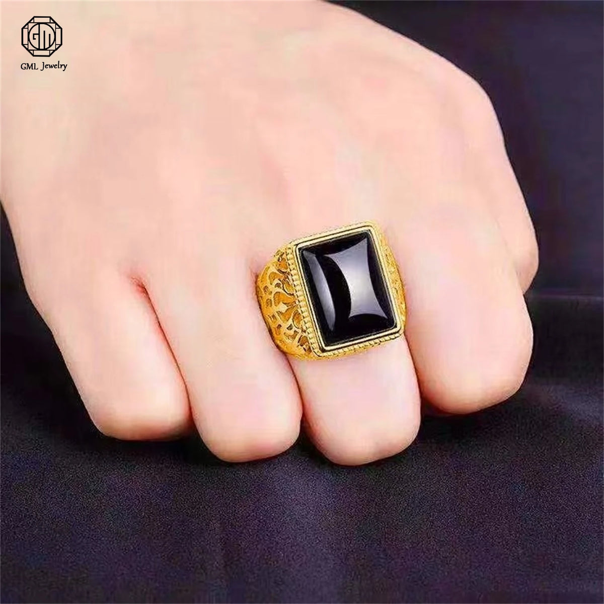 Sand Gold Adjustable Ring Matte Wide Band Openable Fade Resistant Unisex Couple Jewelry Solid Minimalist Gift Pi-Mart