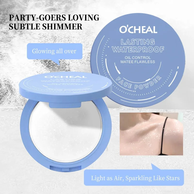 Concealer Setting Powder Compact Multi-Color Natural Drying Oil-Controlling Long-Lasting Waterproof Face Full Coverage Makeup Tri Light Beauty