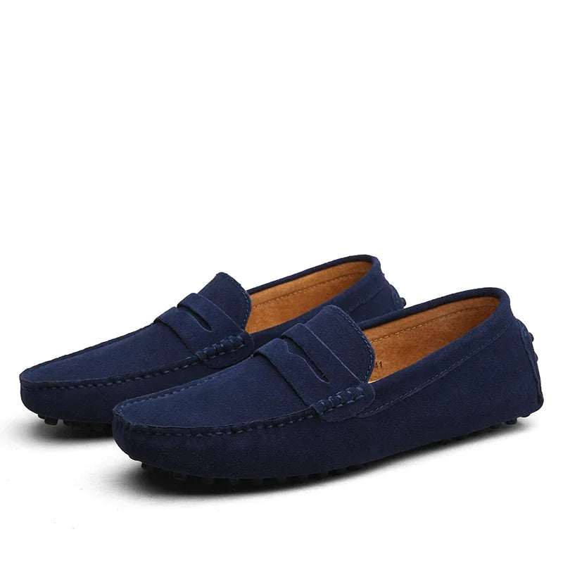 Men Casual Shoes Fashion Men Shoes Handmade Suede Genuine Leather Mens Loafers Moccasins Slip On Men's Flats Male Driving Shoes Pi-Mart