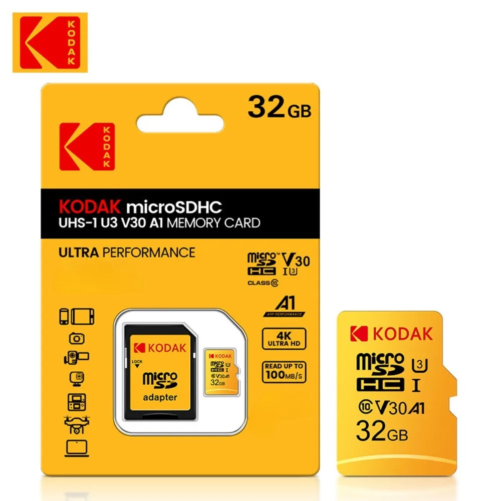 Kodak 32GB-256GB Micro SD Memory Card - High Speed Class 10 U3 UHS-I for Smartphones, Digital Cameras, Tablets and Drones Chri Pi-Mart