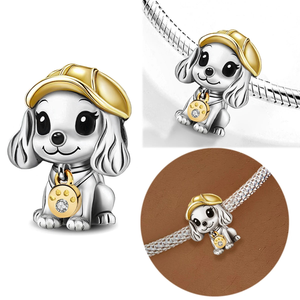 925 Sterling Silver Sunglasses Duck Puppy Cooking Mouse Bead Diy Bracelet Bangle Making Gift Of High Quality Fine Jewelry Pi-Mart