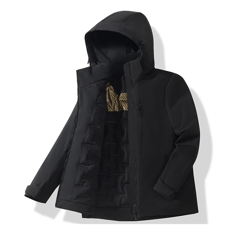 JNLN Unisex Waterproof Fleece Jackets Winter Windproof Thermal Windbreaker Men Women Hiking Camping Skiing Climbing Raincoat LadyShow.Store