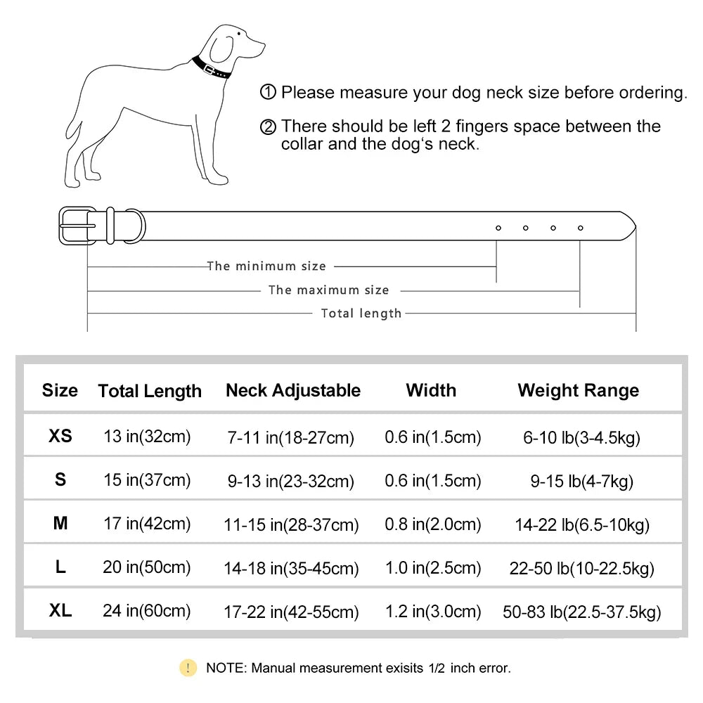 Customized PU Leather Nameplate Dog Collar Soft Padded Dogs Collars Free Engraving Name for Small Medium Large Dogs Adjustable LadyShow.Store