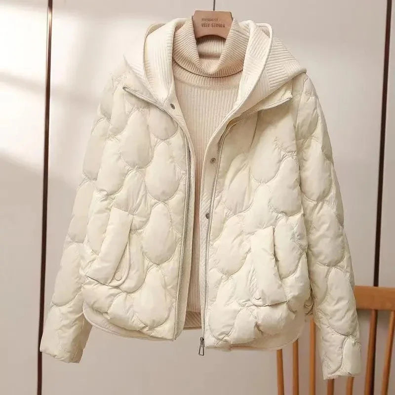 2025 Fashion Coats Korean Style Loose Cropped Coat Women Jacket Women Parkas Warm Puffer Jackets Casual Coat New Winter Clothes LadyShow.Store
