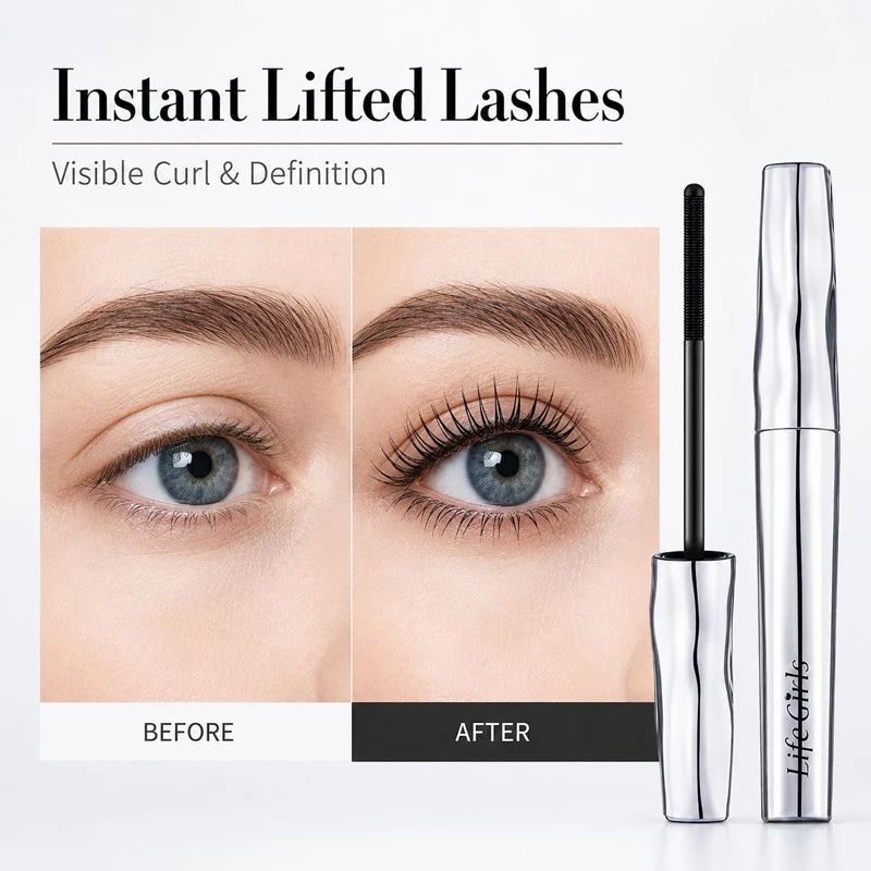 Life girls Waterproof Eyelash Primer Mascara, Lengthening Curling Lash Base, Smudge-Proof Long Lasting Black Brown Eye Makeup Pi-Mart