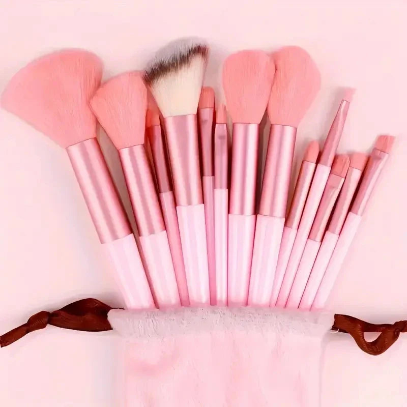 13/33pcs Professional Makeup Brush Set with Accessories for Combination Skin- Featuring Soft Brushes，Suitable for Beginners Tri Light Beauty