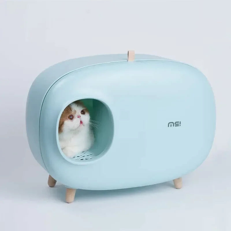 Makesure Cat Litter Box Fully Enclosed Cat Toilet Pet Supplies High-value Cat Toilet Automatic Self-cleaning Litter Box Pi-Mart