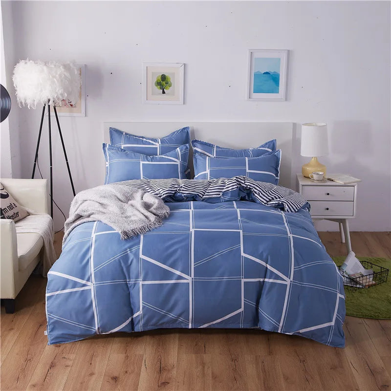 Lovely Cartoon King Size Duvet Cover Set 220x240 Skin Friendly Double Bed Quilt Cover Blanket Comforter Cover and Pillowcase Pi-Mart