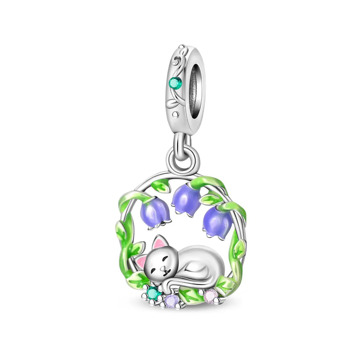 Attractive pendant featuring an animal - a baby elephant, a cat, a swan. Beaded DIY jewelry for a bracelet accessory. Pi-Mart