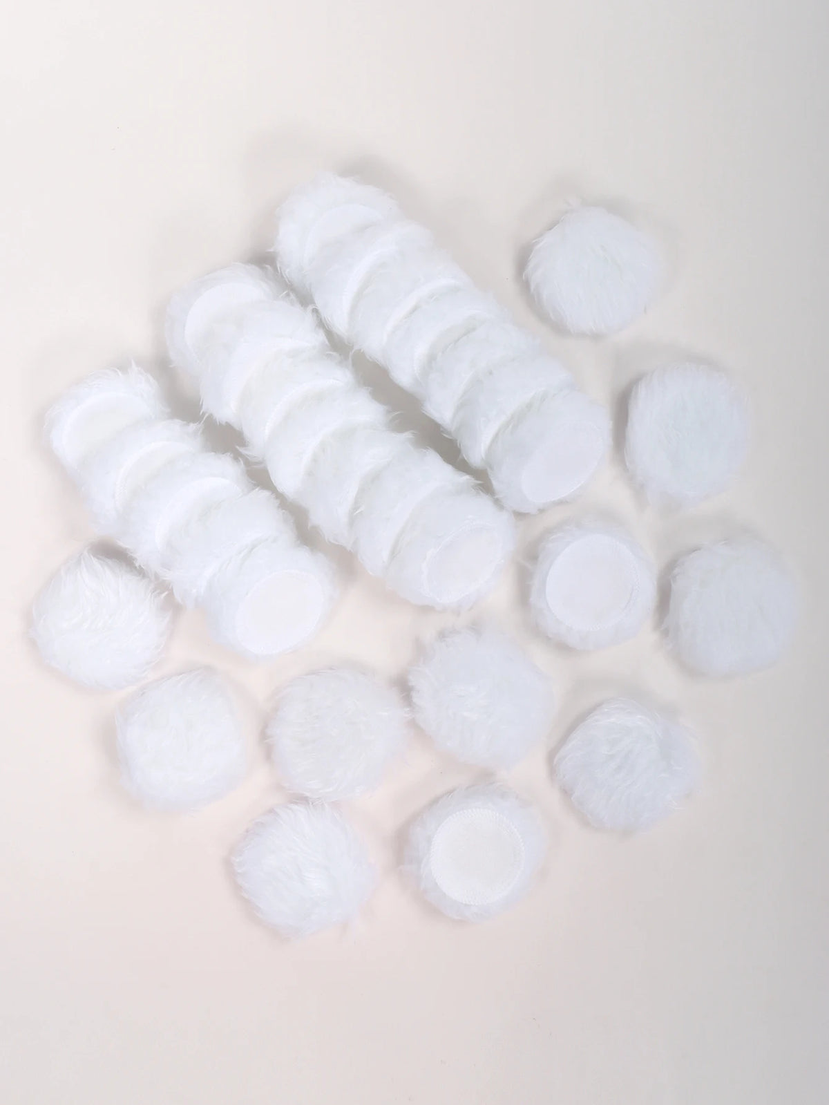 2-5-10-20Pcs Portable and Practical High-Grade White Round Powder Puff for Base and Fixing Makeup Pi-Mart