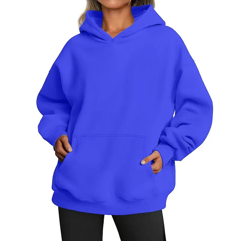 New Women Casual Hoodies Men and Women Fleece Warm Hoodies Spring Autumn Pullovers Fashion Multiple Colour Oversized Sweatshirts Pi-Mart