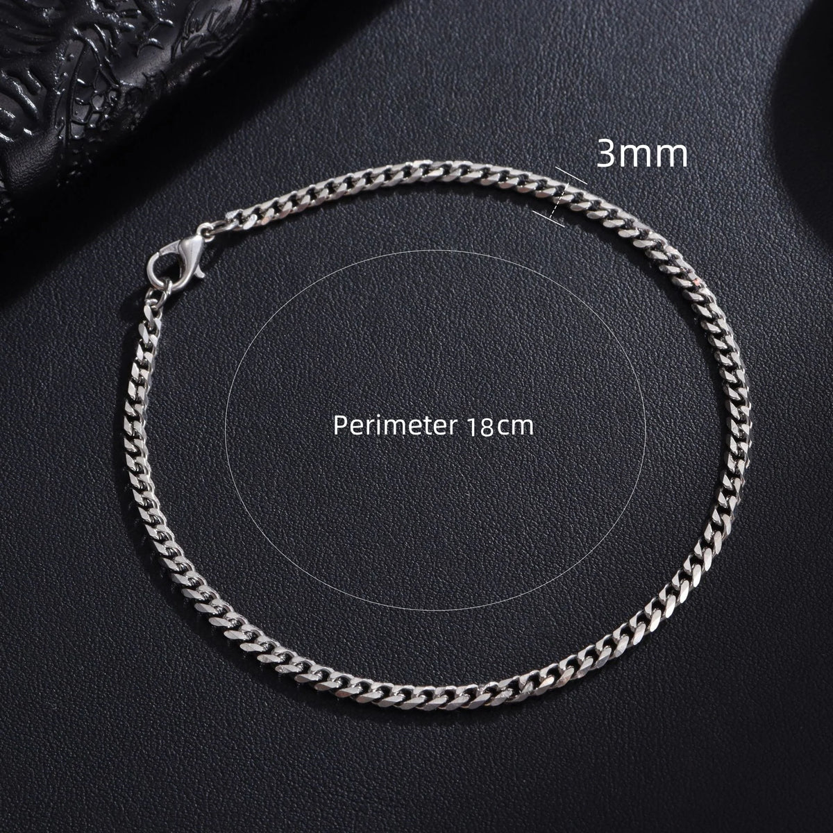 New Trendy Cuban Chain Men Bracelet Classic Stainless Steel 3/5/7/9mm Width Chain Bracelet For Men Women Jewelry Gift Pi-Mart