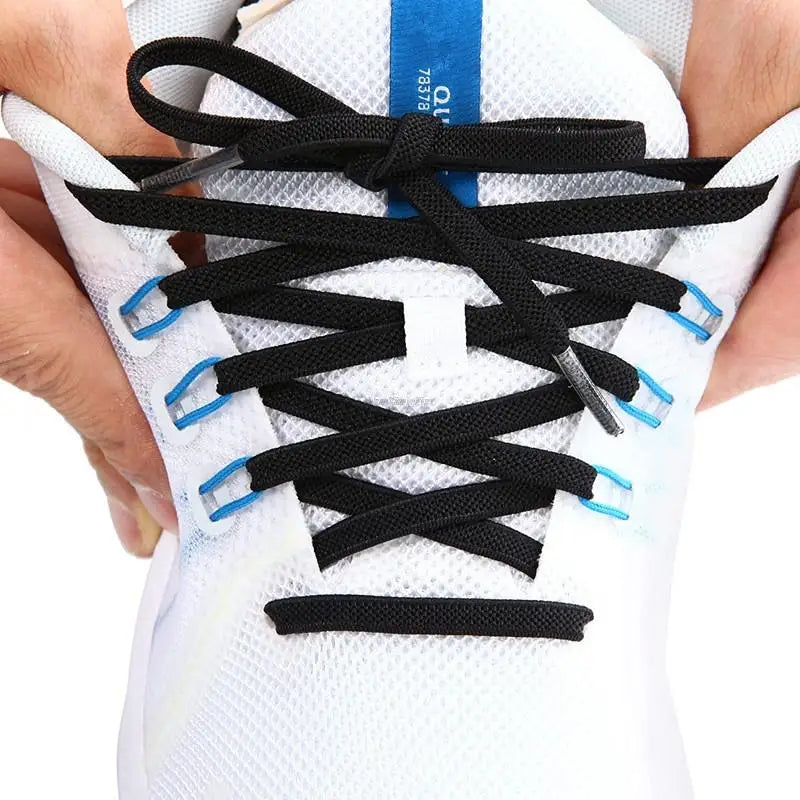 Elastic Laces Sneakers Classic Elastic Shoelaces 6mm Width Flat Shoelace for Kids Adults Shoe laces Rubber Bands for Shoes Pi-Mart