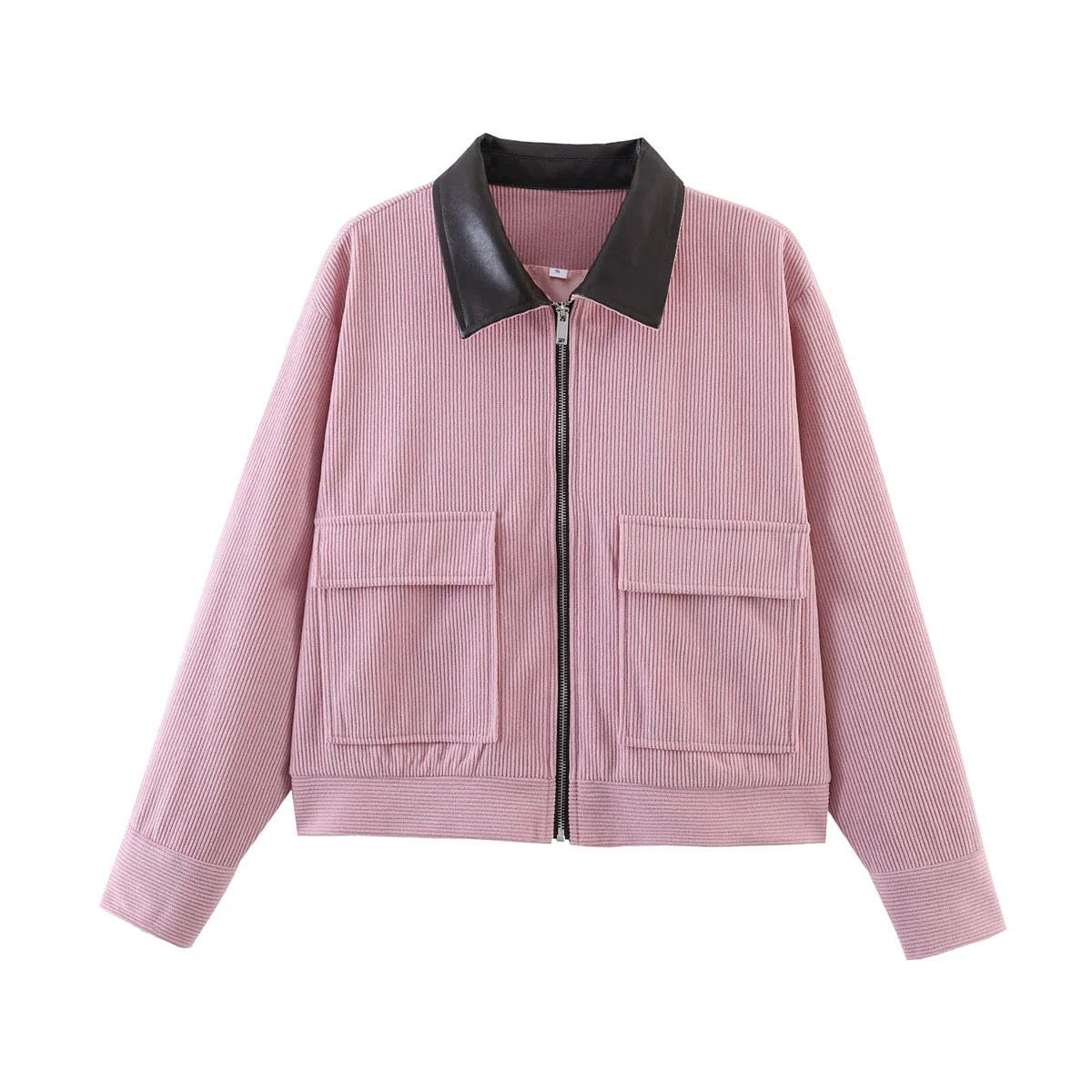 SLTNX Spring Pink Casual Jacket Women's Loose Fit Streetwear Front Zipper Pockets Lounge Wear Daily Outerwear LadyShow.Store
