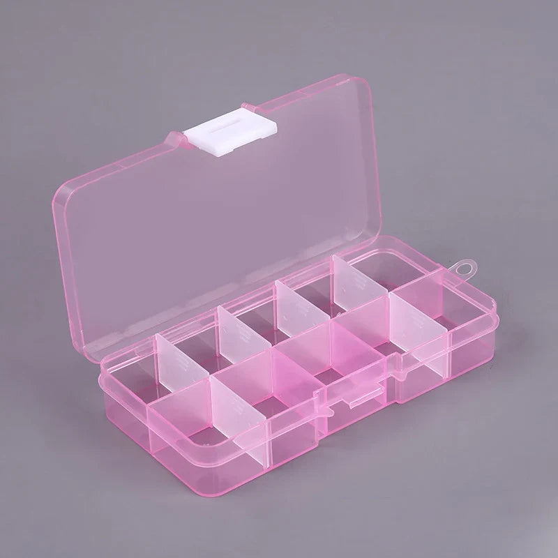 Nail Storage Box Plastic Drawer Style Easy to Clean Desktop Organization Large Capacity Cotton Swab Polishing Sand Strip Toolbox Tri Light Beauty