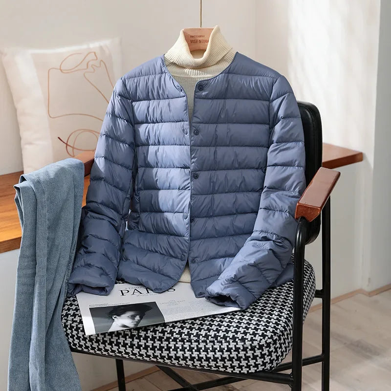 2026 New Arrivals Autumn Winter Warm Women White Duck Down Slim Jackets Female Fashion Ultra Lightweight Packable Puffer Coats LadyShow.Store