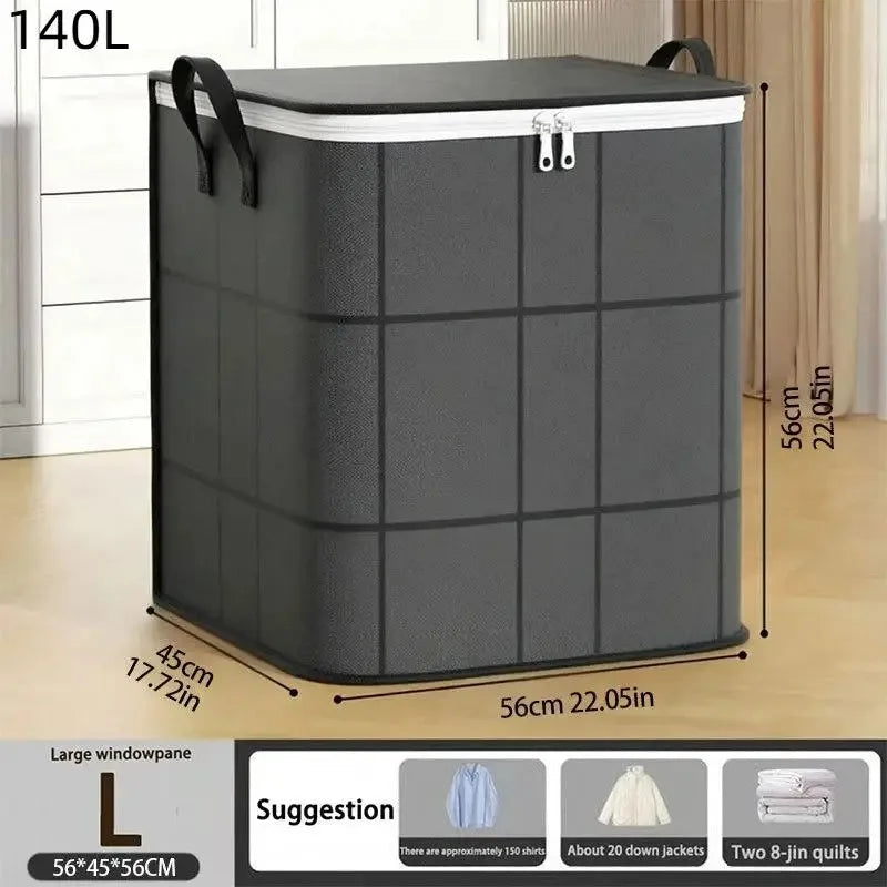 1PCS Large Capacity Foldable Storage Organizer Bag Sturdy for Clothes Bedding Blankets Home Organization Solution Pi-Mart