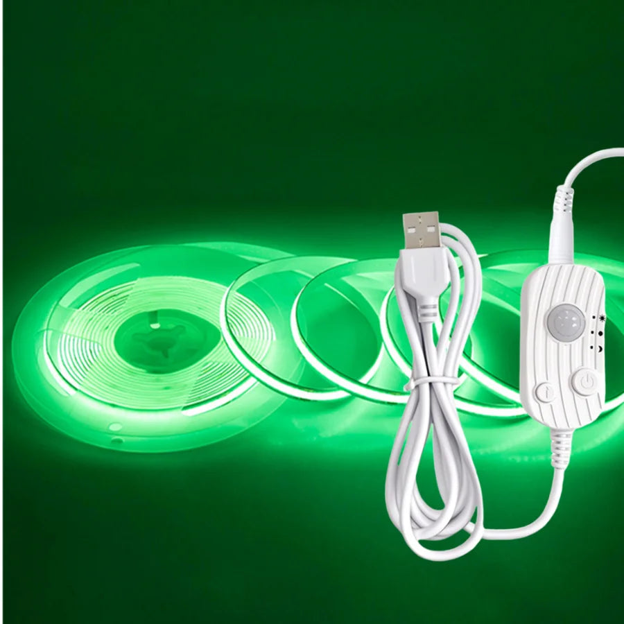 PIR Induction Dimmable 5V USB Adjustable COB Light Strip Motion Sensor Night Light Bathroom, Bedroom, Bed TV Lighting Decoration Pi-Mart