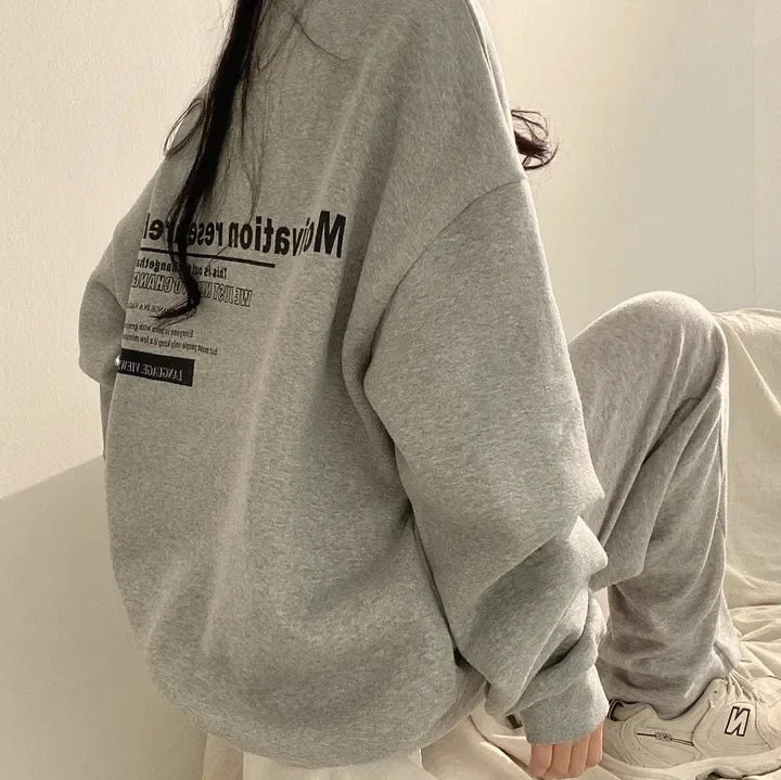 Women Sweatshirts Oversized Spring Hoodie Long Sleeve Casual Letter Print Loose Pullovers Harajuku Sweatshirt Female LadyShow.Store