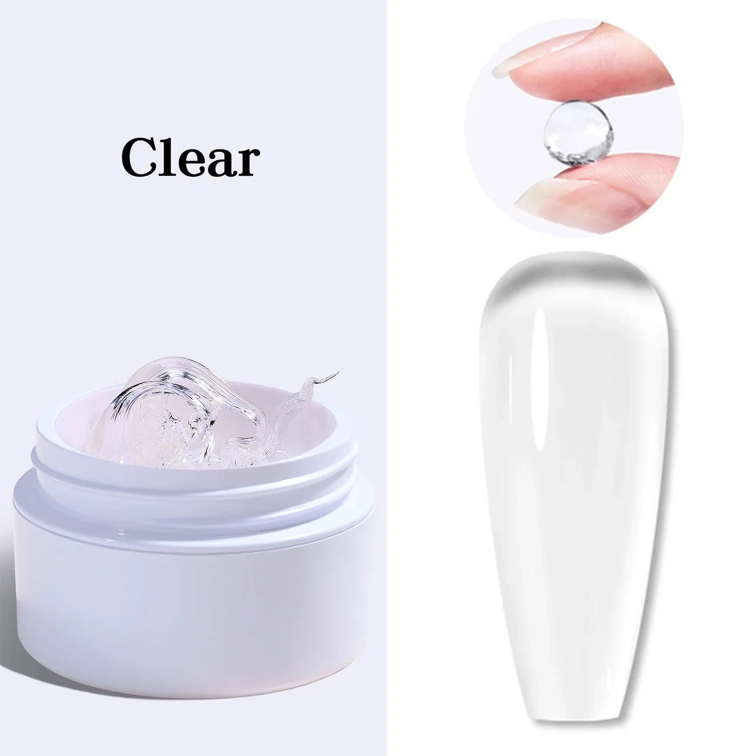 1 Jar White 3D Shaping Carving Non Stick Hand Extension Gel Nail Polish For Flower DIY Nail Art Extension Acrylic Nails Tools Tri Light Beauty