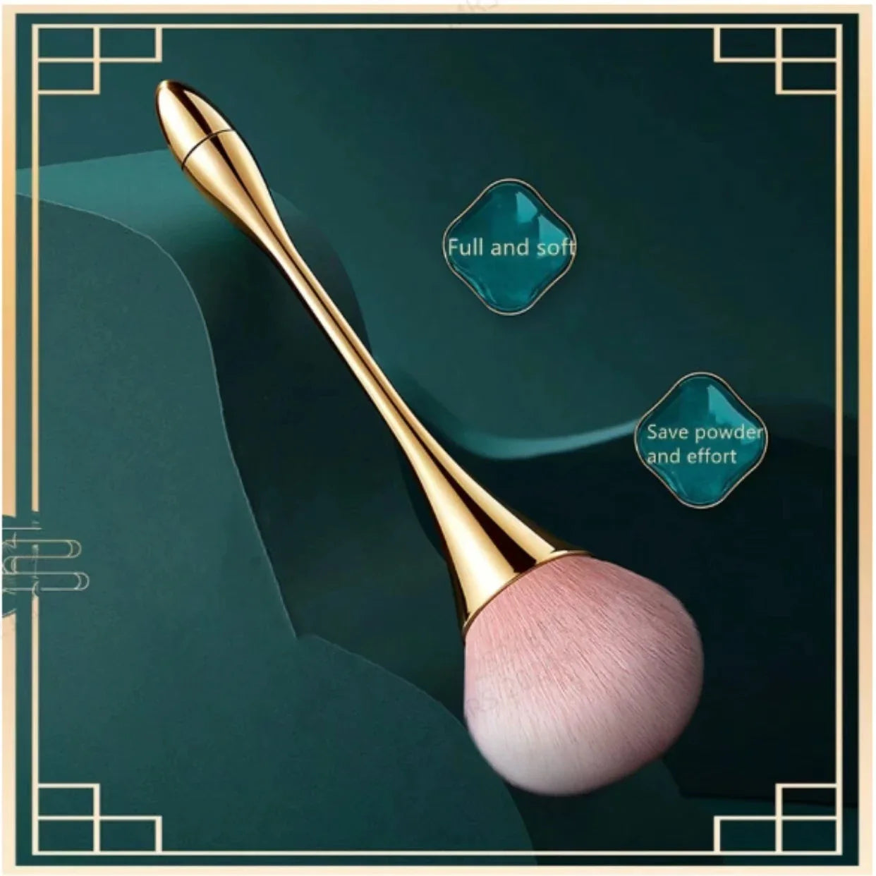 Small Fluffy Soft Powder Brush for Blush & Setting Powder, Waist Design Beauty Tool Tri Light Beauty