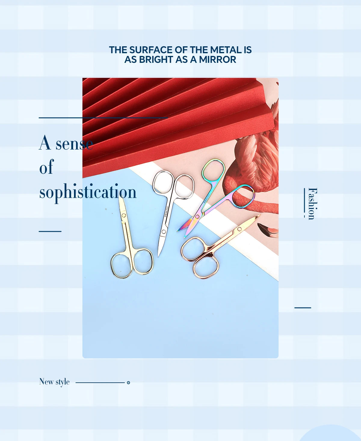 1 PCS Multi-purpose Small Beard Scissors Eyebrow Scissors Colorful Trimming Tool for Nails & Cuticle Pi-Mart