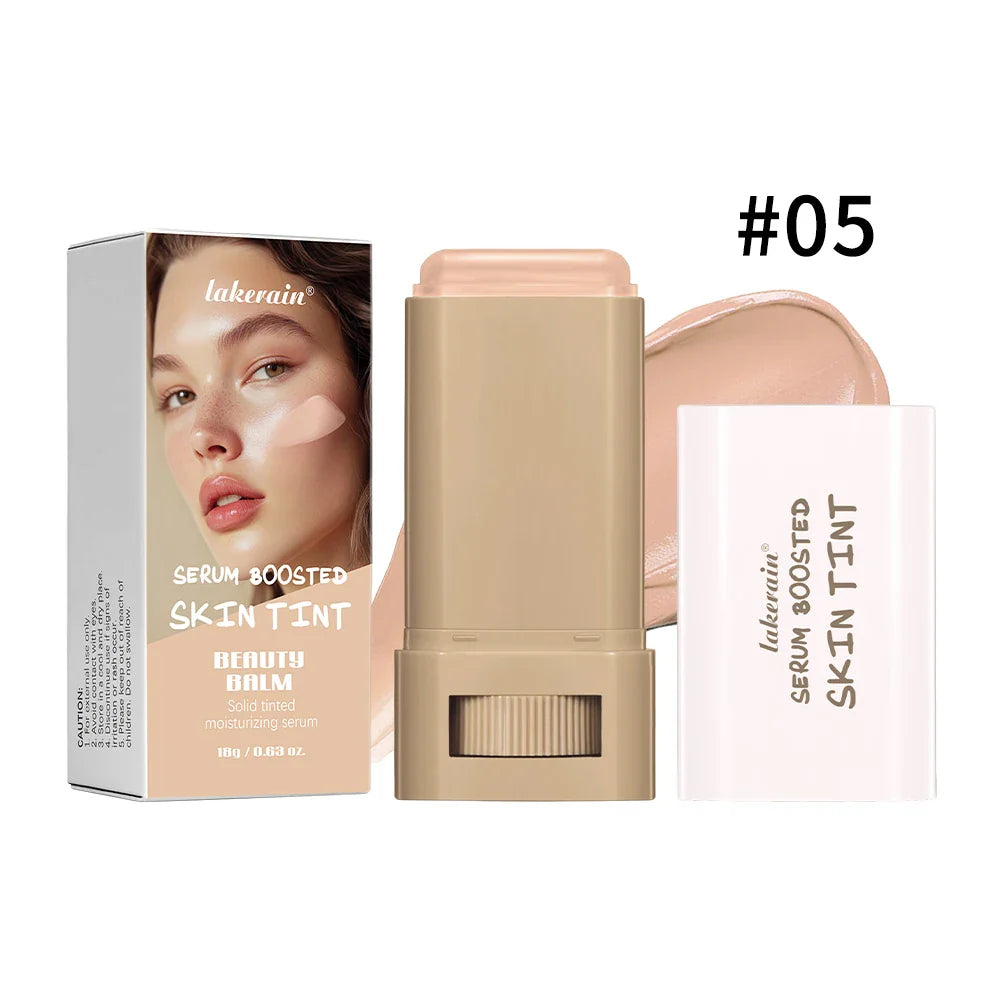 Skin Tint Foundation Stick Eraser Concealer Foundation Stick Serum Boosted Smooth Plumper Hight Coverage Travel Bronze Foundatio LadyShow.Store