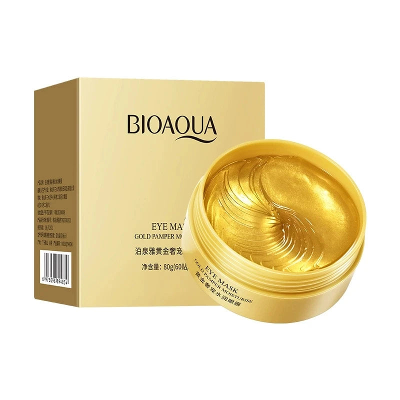120pcs BIOAQUA  Gold Crystal Collagen Eye Mask Anti Dark Circles Anti-Wrinkles Seaweed Moisturizing Eye Patches Eyes Skin Care Pi-Mart