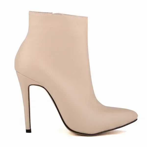 Women Short Boots Pumps Sexy Pointed Toe Side Zipper Super High Heels Stiletto 2026 Female Party Ankle Boot Shoes Botas De Mujer Pi-Mart