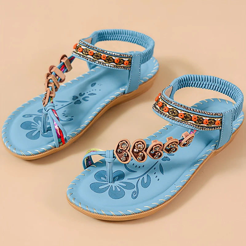 Women's Sandals Bohemia Style Sandals Summer 2026 Shoes For Woman Flip Flops Beach Summer Shoes Women Low Heels Footwear Pi-Mart