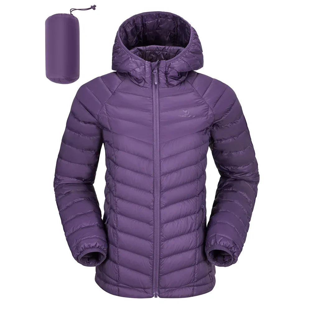 GOLDEN CAMEL Women's Down Jacket Hooded Winter Light Weight Short Puffer Coats Packable Warm Windproof Jacket for Women Clothes LadyShow.Store