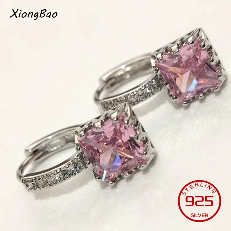 925 Sterling Silver Earrings New Women Elegant Temperament Sterling Anniversary Gift Fashion Jewelry Accessories Geometric Ears Pi-Mart